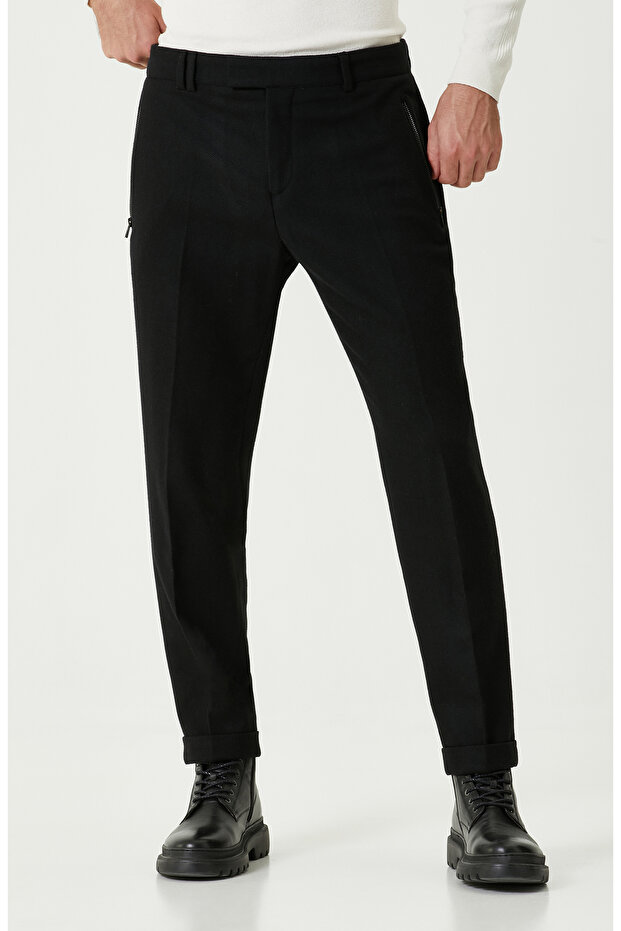 Siyah Yün Pantolon - 2