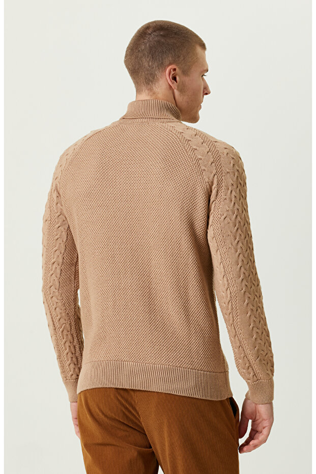 Camel Balıkçı Yaka Kazak - 4