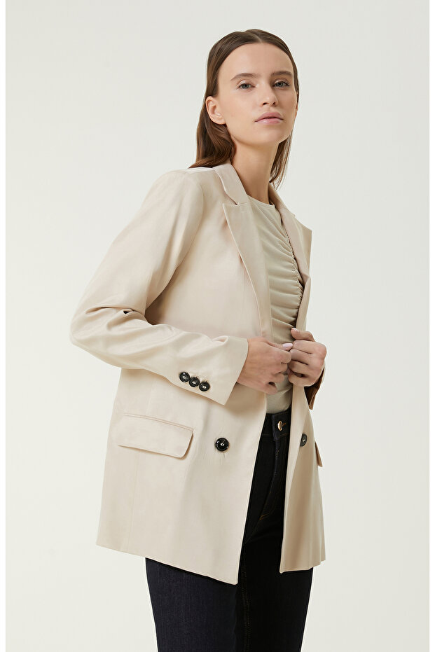Bej Blazer Ceket - 4