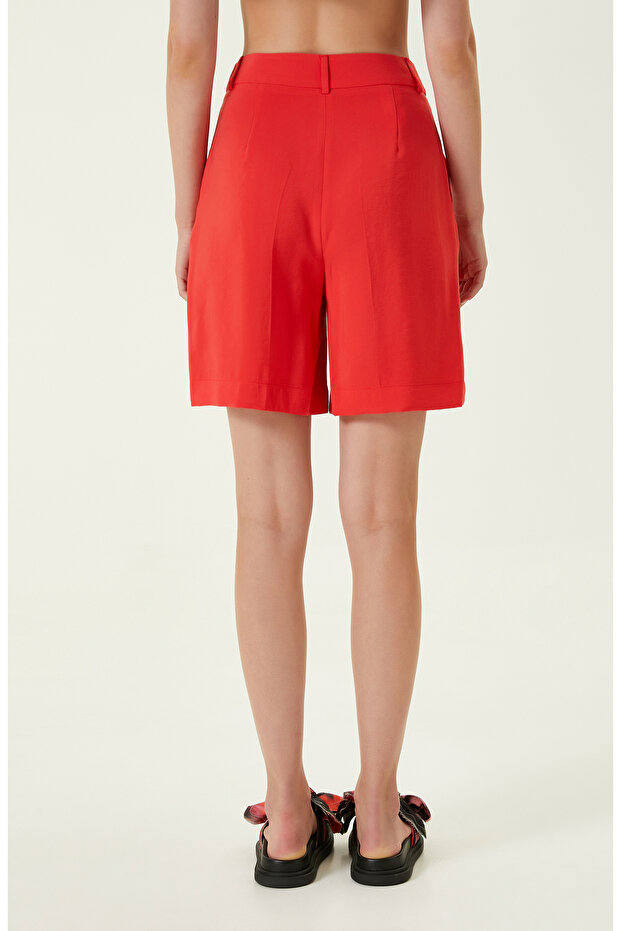 Nar Çiçeği Duble Paça Şort - 4