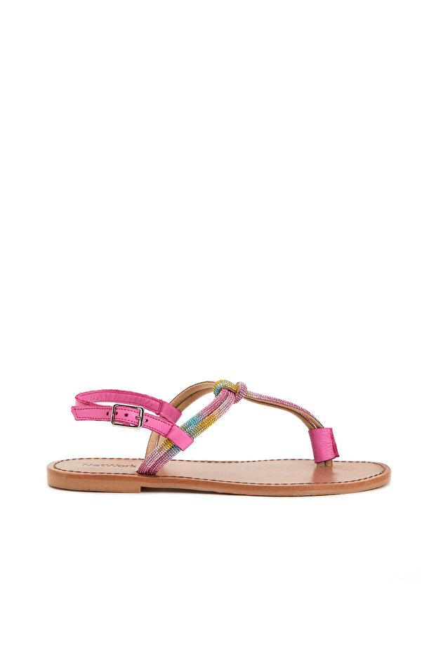 Taba Kadın Deri Sandalet - 2