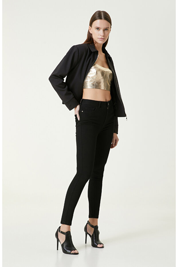 Siyah Denim Pantolon - 2