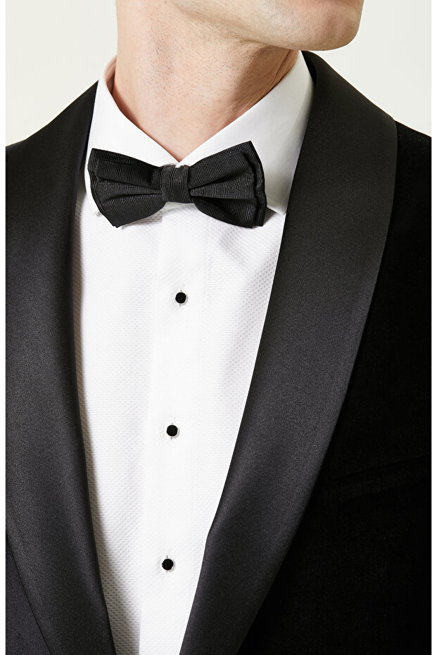 Siyah Kadife Smokin Ceket - 6