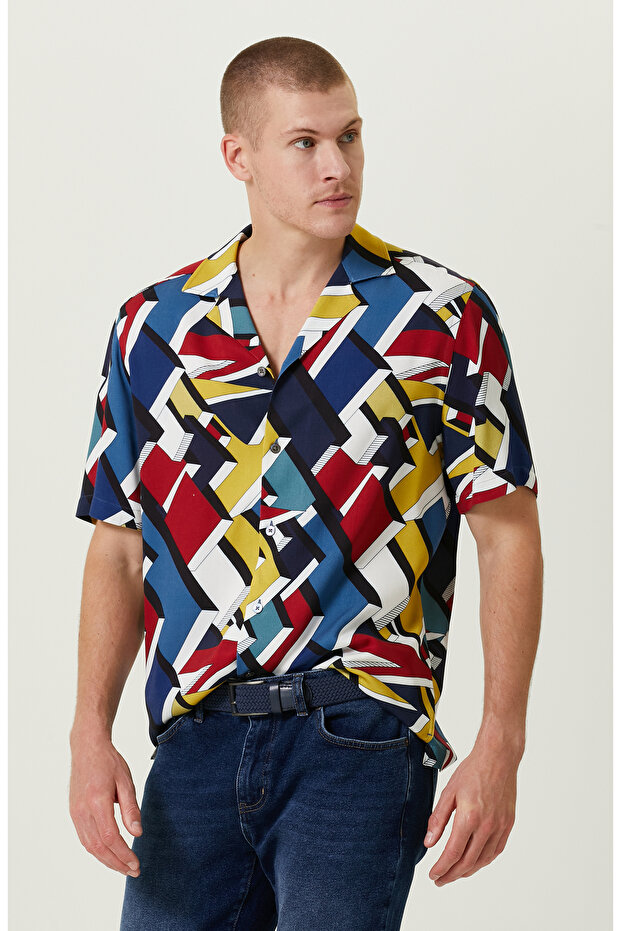 Apaş Yaka Renkli Gömlek - 3