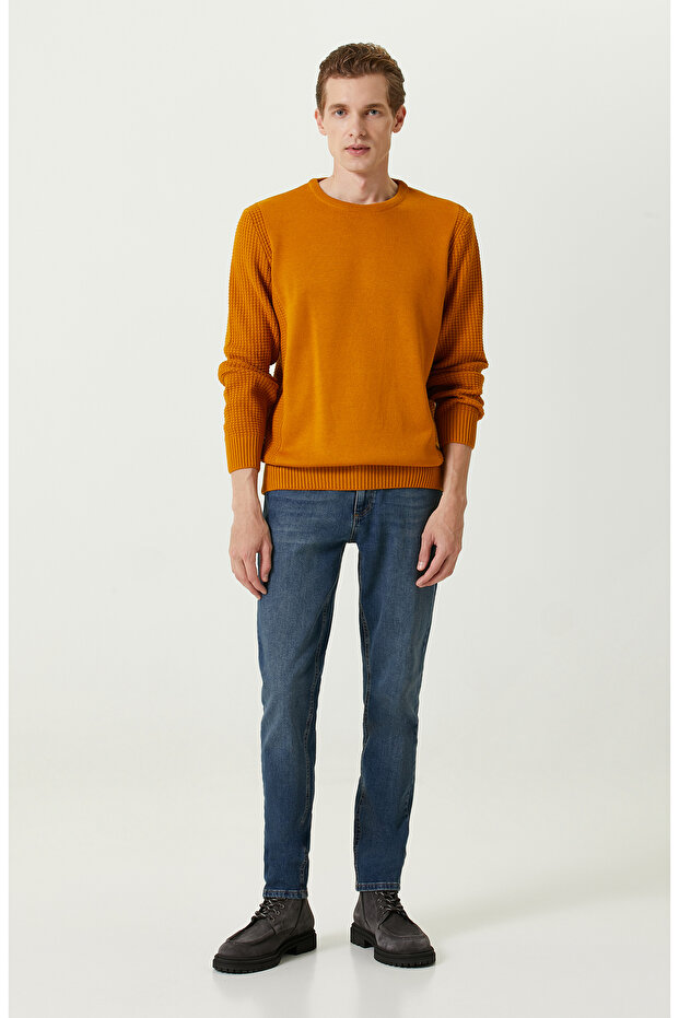 Sarı Bisiklet Yaka Kazak - 2