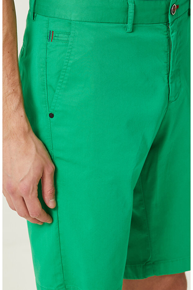 Yeşil Duble Paça Şort - 4