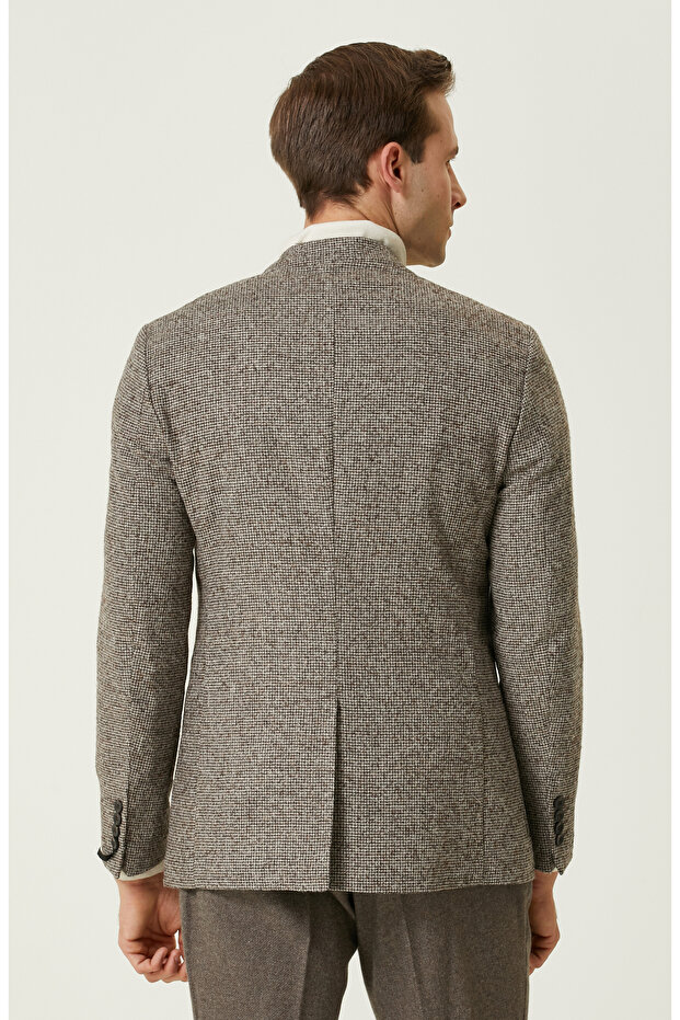 Bej Desenli Ceket - 5