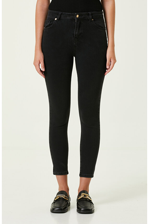 Antrasit Denim Pantolon - 2