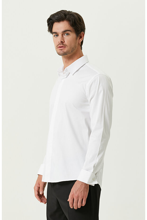 Beyaz Smokin Gömleği - 3