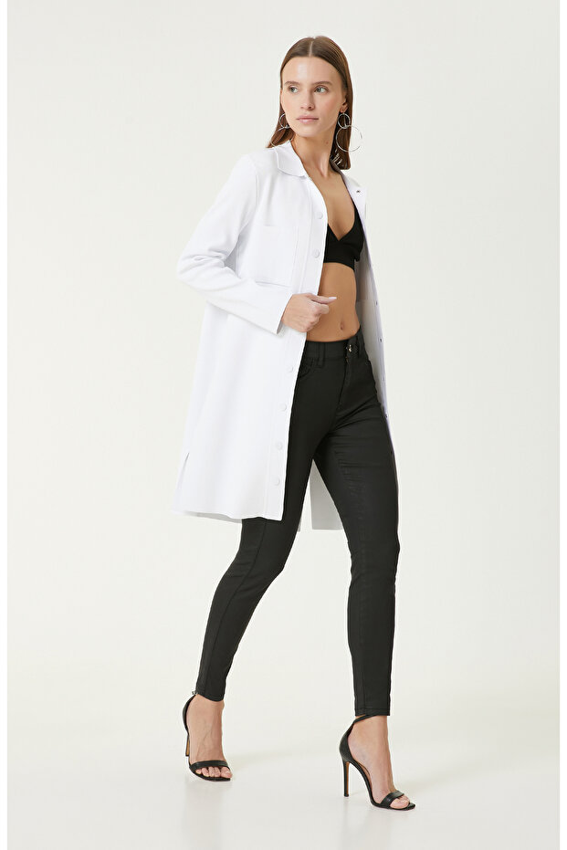 Beyaz Triko Ceket - 3