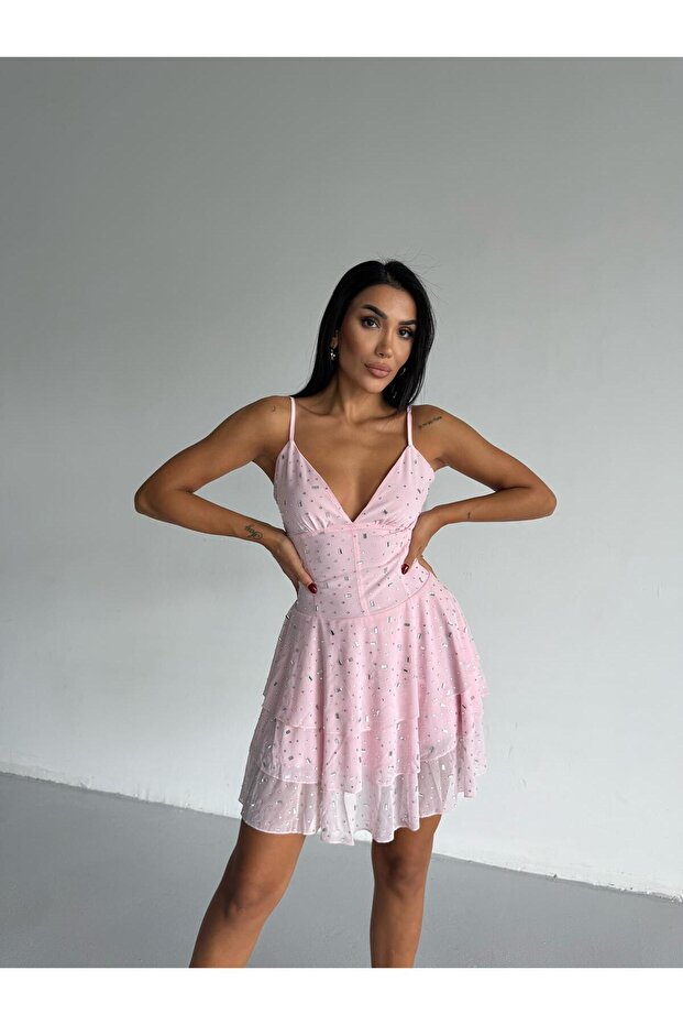 TAŞ BASKILI ELBİSE - 3