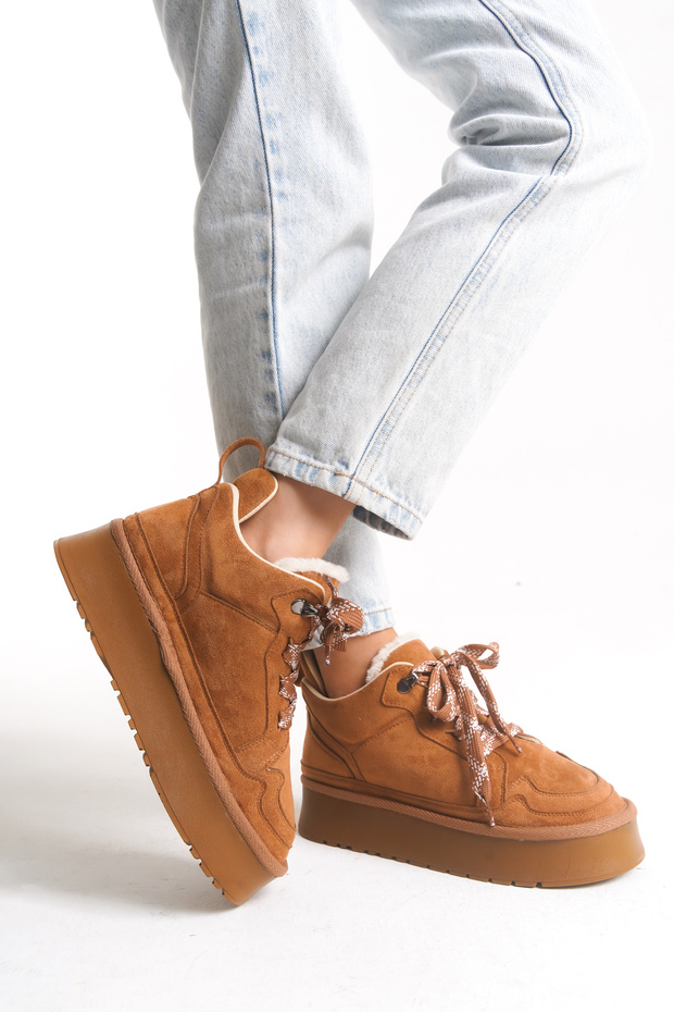 245 Veyora UG | Kalın Taban Kontrast Bağcık ve İç Kürk Detaylı Kışlık UG Bot - 4