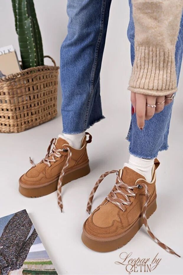 245 Veyora UG | Kalın Taban Kontrast Bağcık ve İç Kürk Detaylı Kışlık UG Bot - 2