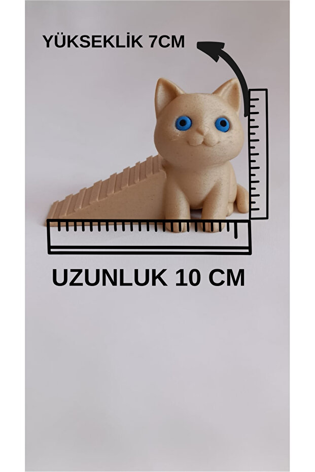 Kapı Stoperi / Dekoratif & Kaymaz Taban / Kedi figürlü / kapı tutacağı - 3