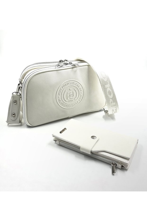 women's lacoste 5 compartments shoulder bag and wallet combo