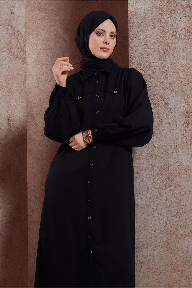SHIRT COLLAR LONG TUNIC 43860