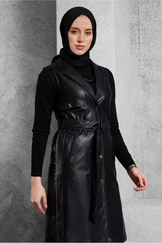 Belted Sunny Leather Vest 45241