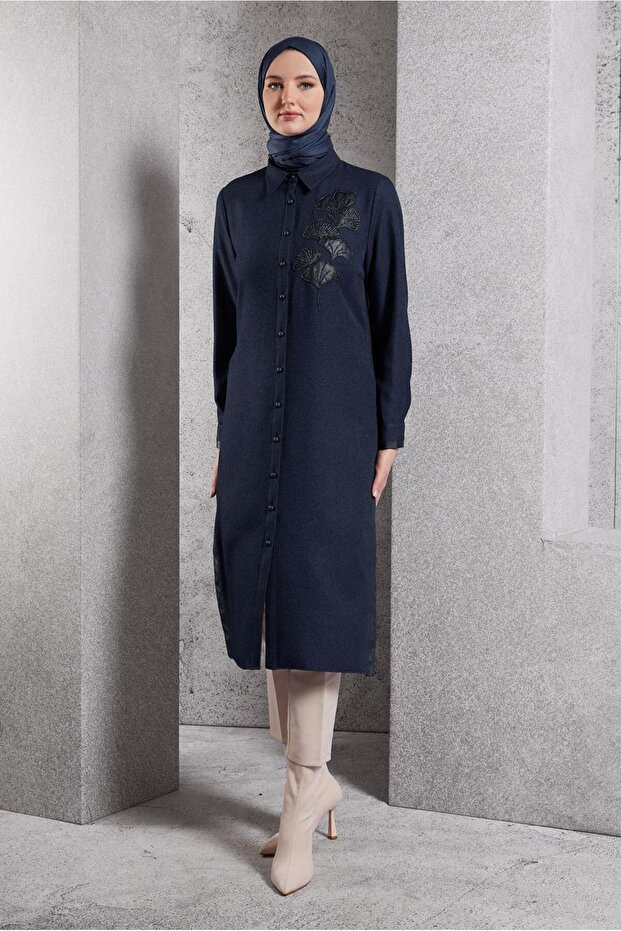 İŞLEMELİ UZUN TUNİK 45061 - 2