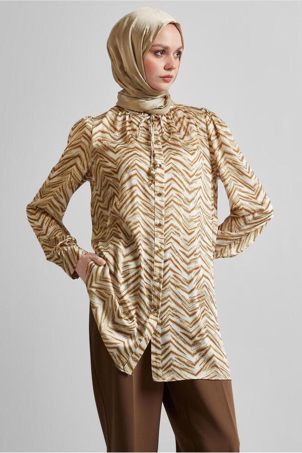 Patterned Satin Tunic Model: 45401 - 3