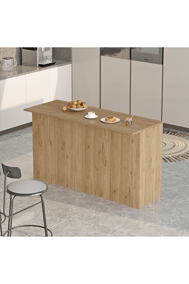 Orren Ada Mutfak Yemek Masası 4 Kapaklı 160cm Sepet OR1-S - 3