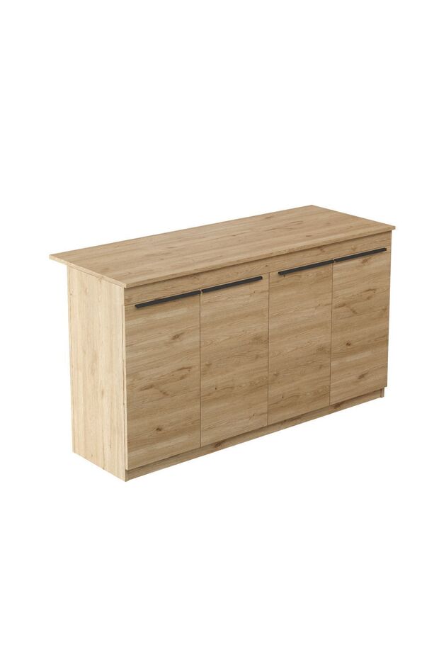 Orren Ada Mutfak Yemek Masası 4 Kapaklı 160cm Sepet OR1-S - 6