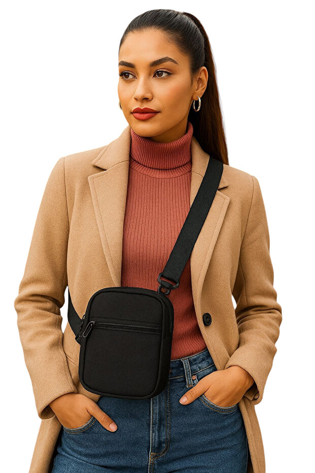 حقيبة يد وكتف للجنسين بحزام - 2