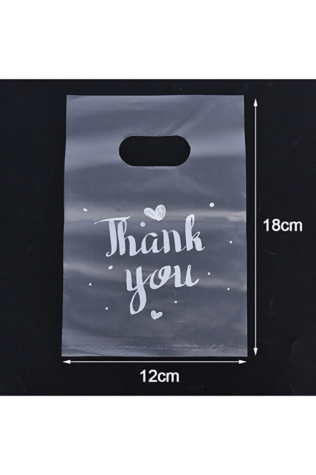 12x18cm 100Pcs Mini Thank You Bag Gift Plastic Shopping Bag Tote Bag Gitf Bag Birthday Wedding Part
