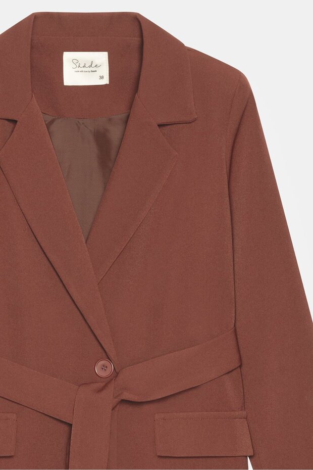 Brown Belted Jacket - 2