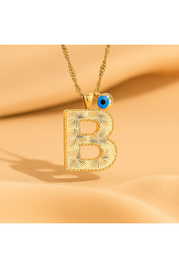 B Harfi Altın Kolye - 1