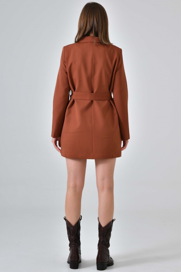 Brown Belted Jacket - 7