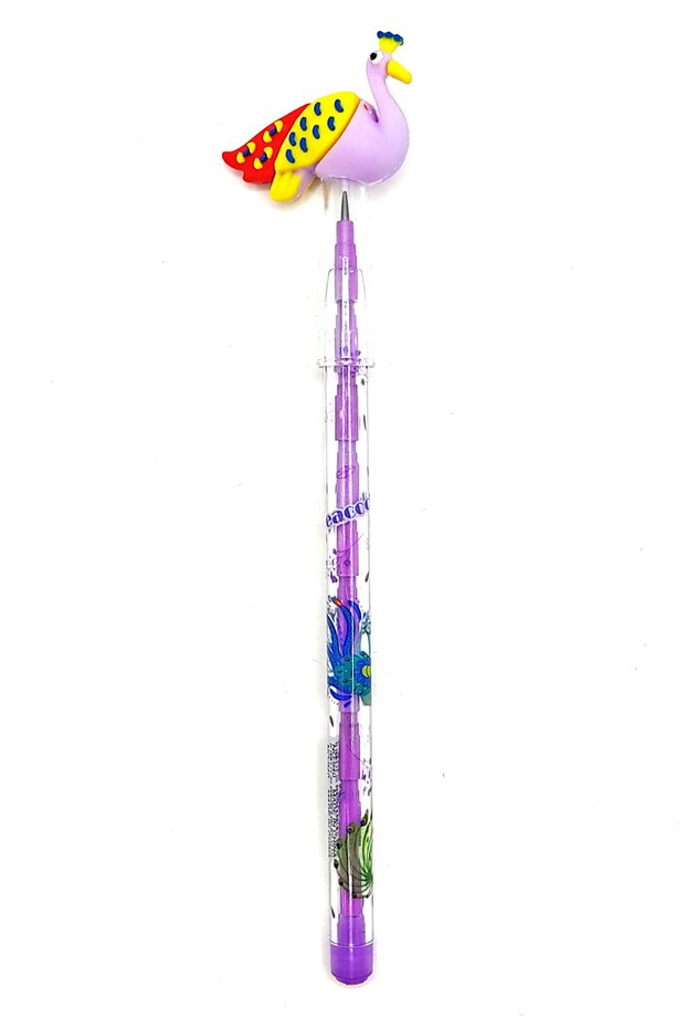 Purple Peacock Laying Egg Pencil - 1 Piece