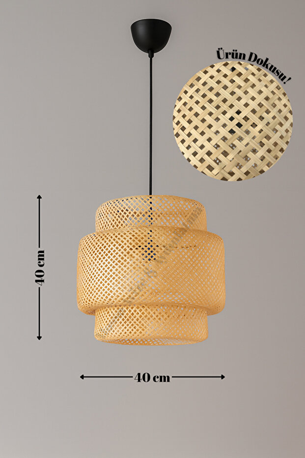 ALORA GRANDE Japon Bambu Sarkıt Avize 40cm - 2