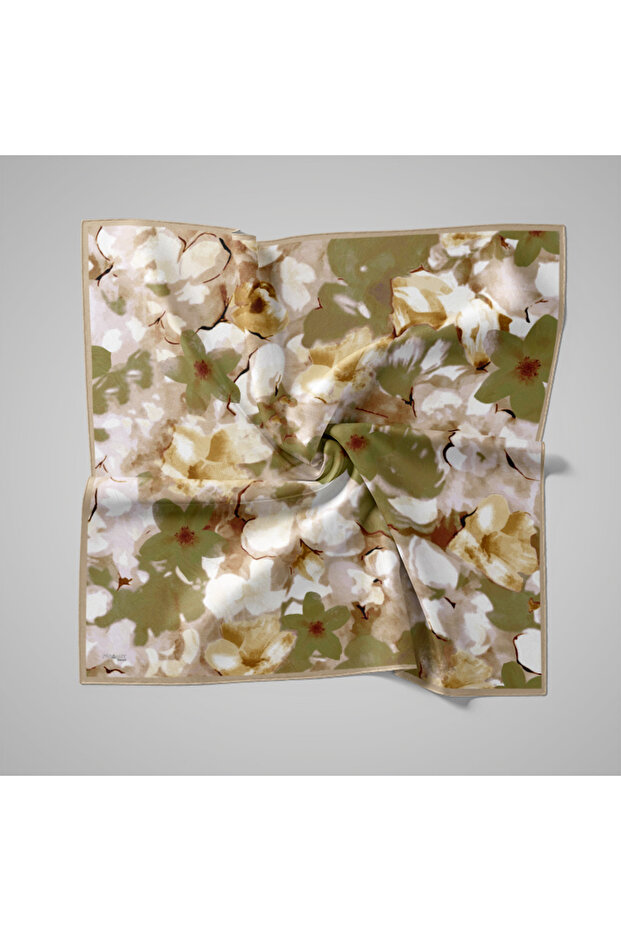 Natural Patterned Scarf - 1