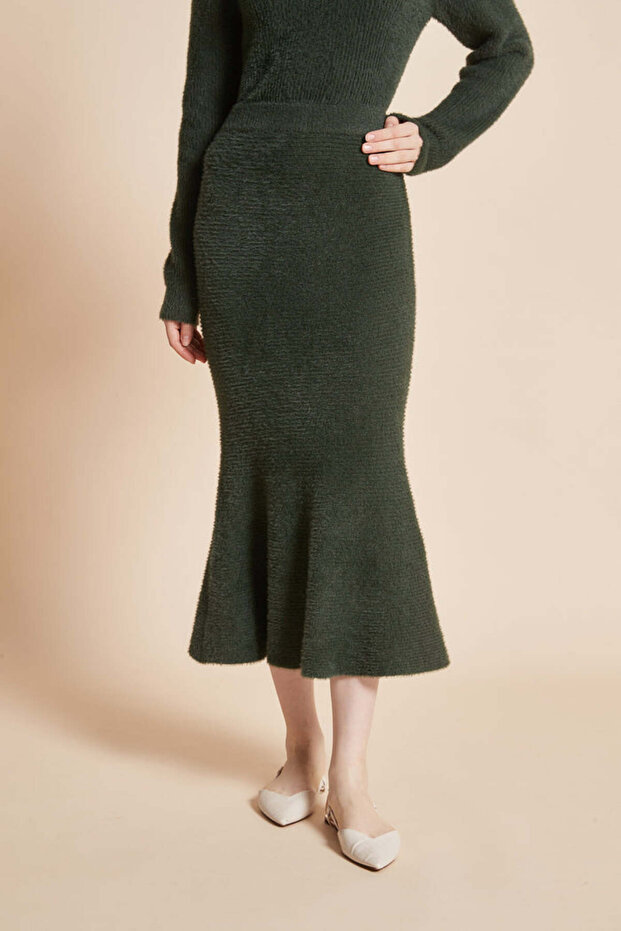 تنورة ميدي سادة مكشكشة - 7