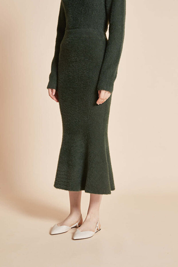 تنورة ميدي سادة مكشكشة - 2