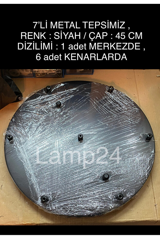 Neo Serisi 7'li Füme Glop Camlı Modern Avize - 6