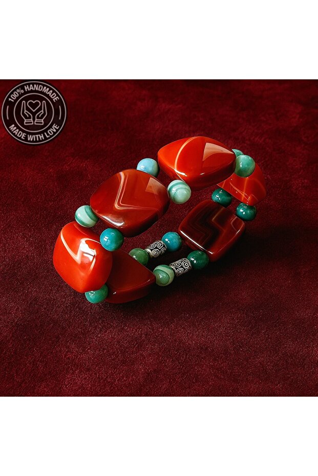 Agate Two Row Protection from Evil Eye, Stress Shield Premium Bracelet