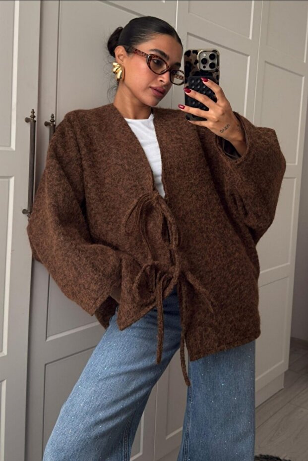 Çift Bağcıklı Kırçıllı Ceket - 2