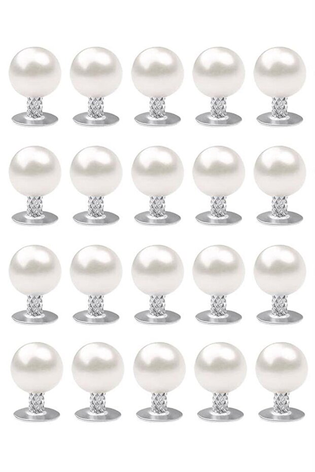 20 Adet Tam Yuvarlak 6mm İnci Çakma Rivet - 2
