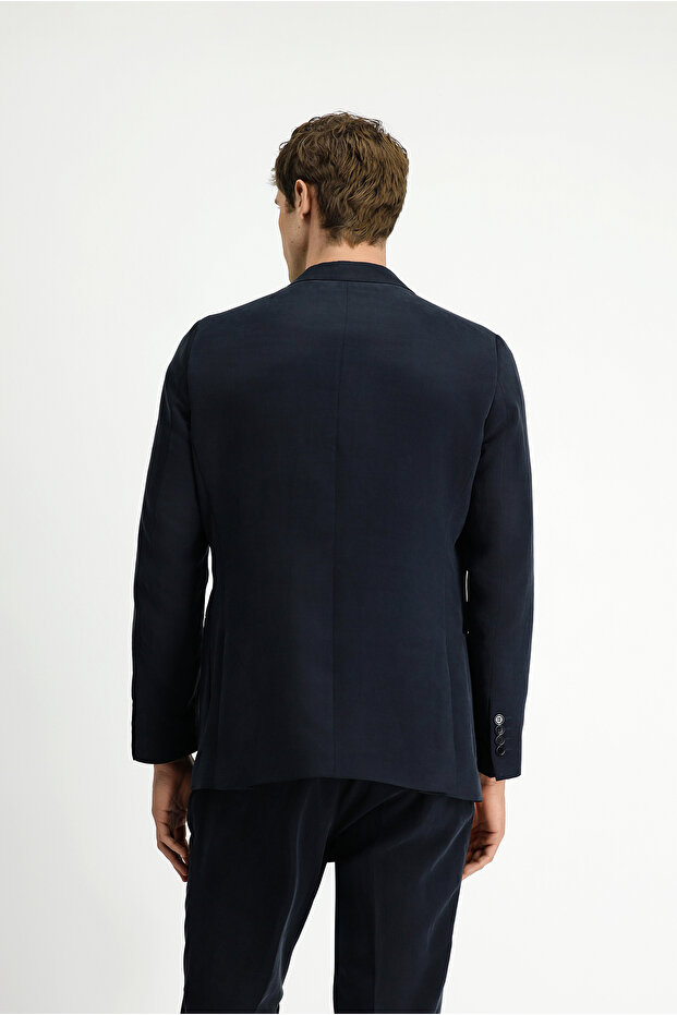 Regular Fit Sivri Yaka Modal/Polyester Ceket - 5