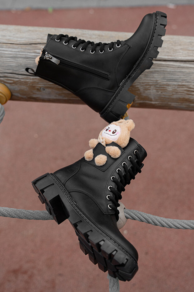 Lapupu bot Kız çocuk Kışlık botu Günlük Ortabedik Yüksek Taban BOT - 6