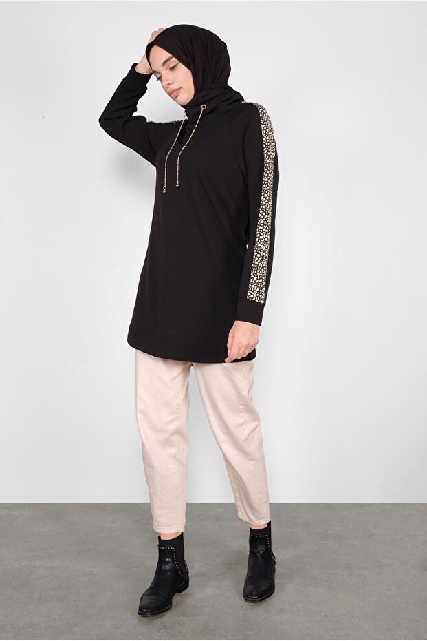 High-Rise Chain Detailed Tunic 41300