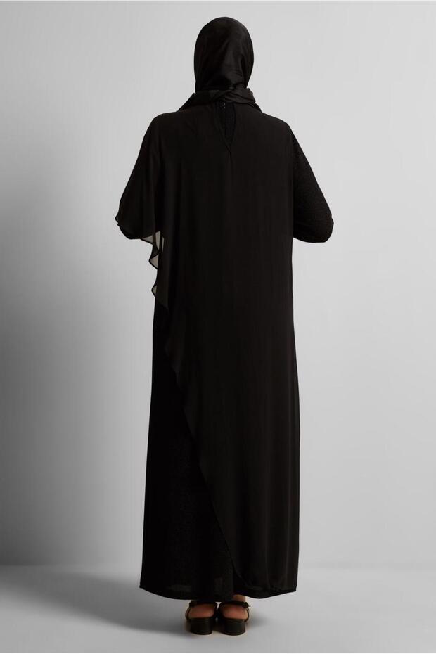 TAŞLI ŞİFON ELBİSE 20789 - 4