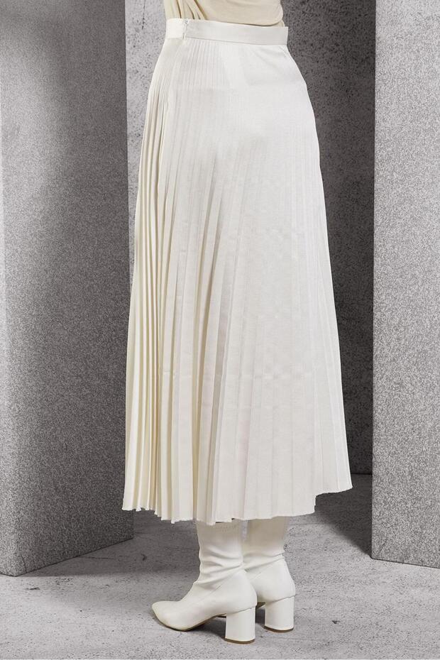 PİLİSELİ SUNİ DERİ ETEK 60633 - 3