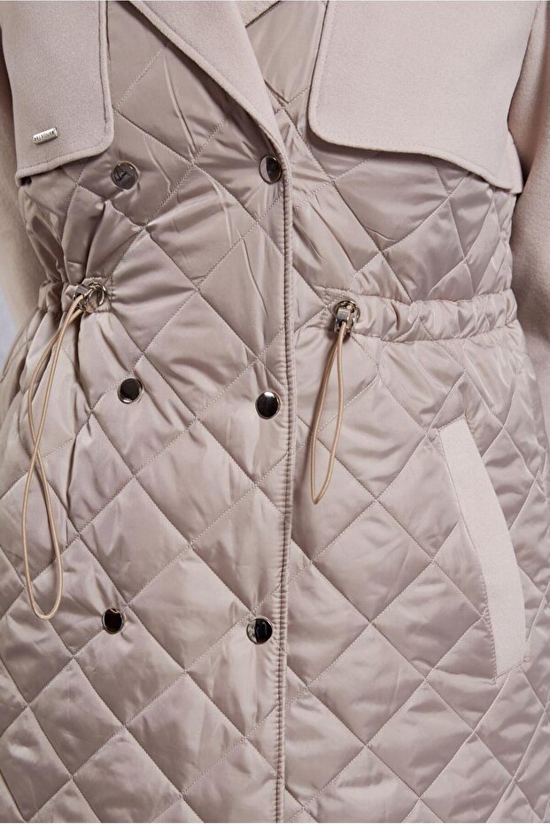 90533 نموذج مبطن معطف منقوش - 4