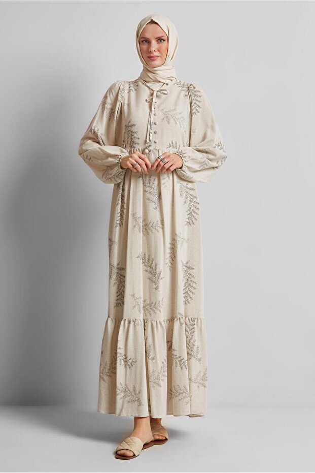 KETEN ELBİSE 45616 - 2