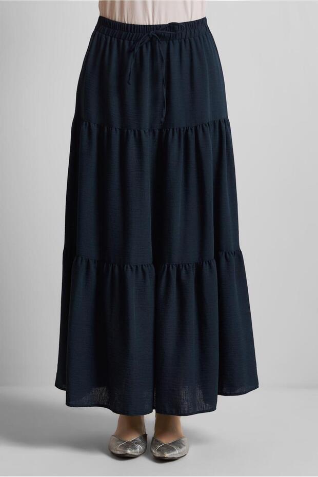 Fold Waist Elastic Skirt 60695