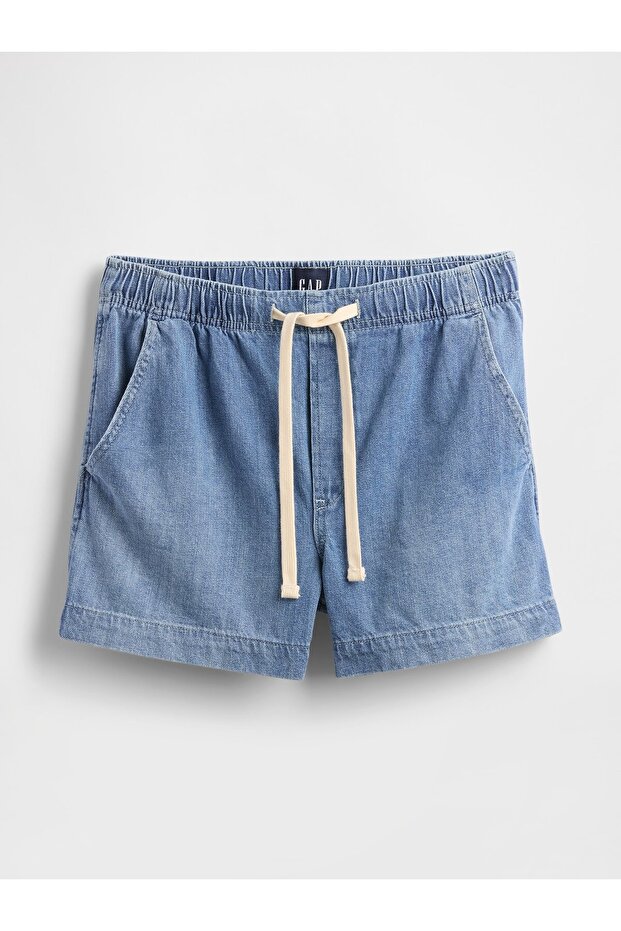 Kadın Mavi Denim Şort - 3