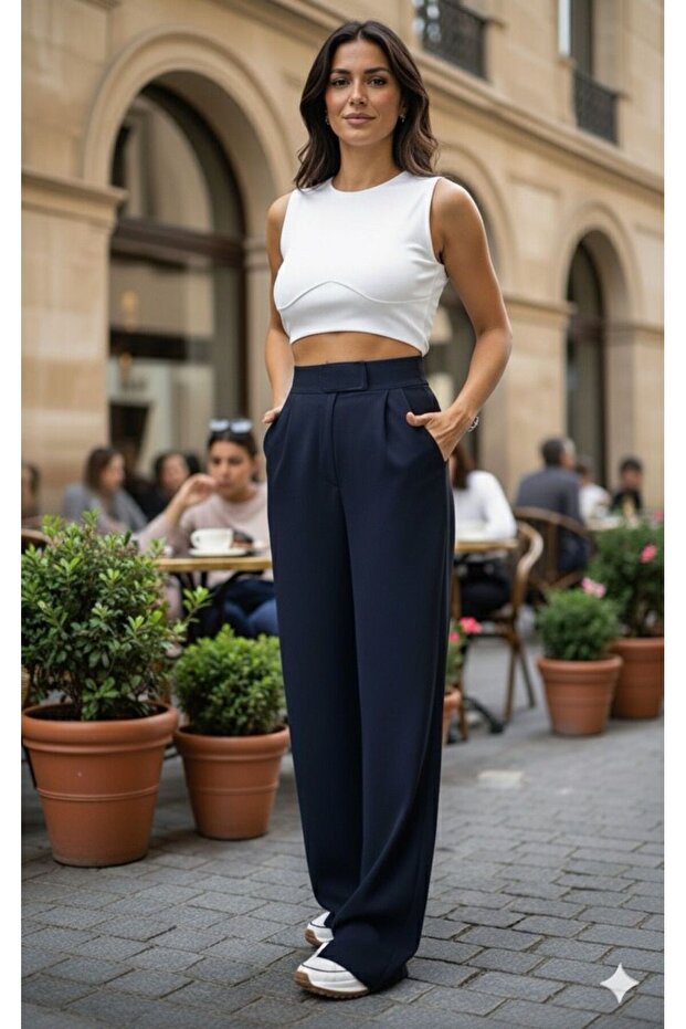 Women's Lycra Velcro Closure Palazzo Pants