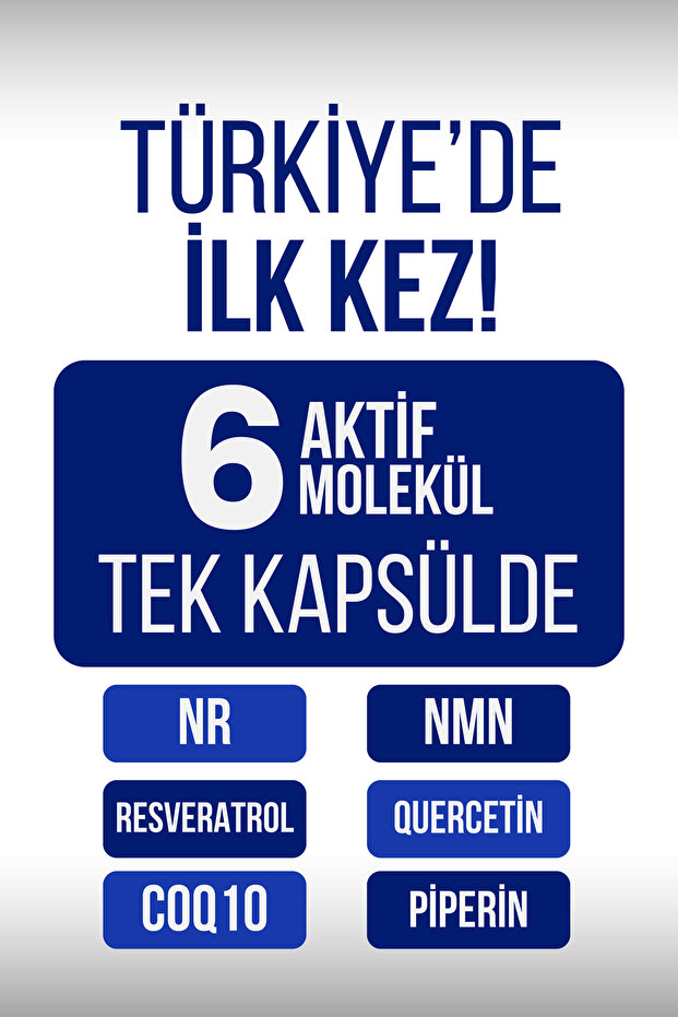 Diamond Longevity Complex NAD⁺, Resveratrol, CoQ10 Enerji, Yenilenme, Anti-Aging 30 Kapsül - 2